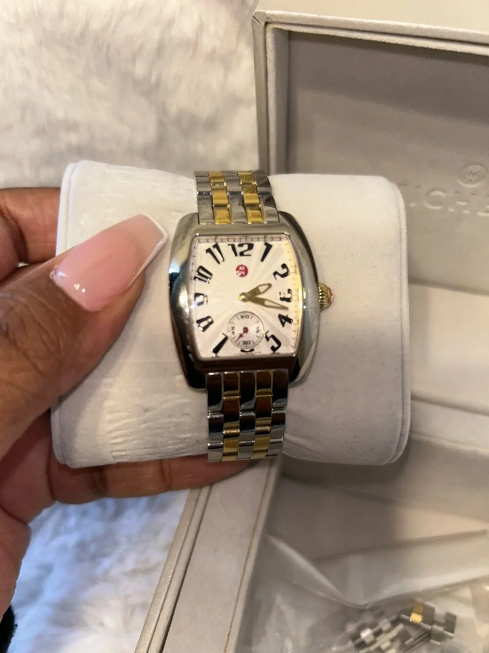 Michele Two-Tone Silver & Gold‎ Urban Mini Watch